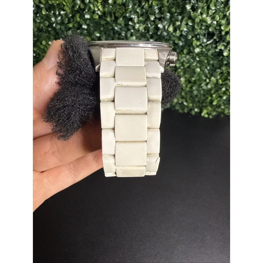 Emporio Armani Mens Watch White Dial Silicone Strap Steel  AR5859
